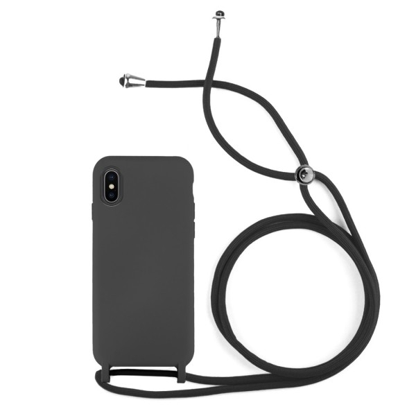 Funda Gel Silicona Suave con Cordón iPhone XS Max