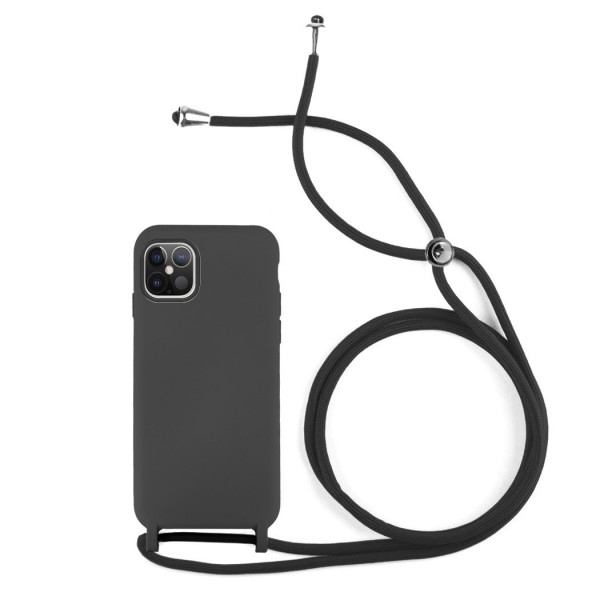 Funda Gel Silicona Suave con Cordón iPhone 12 Pro Max